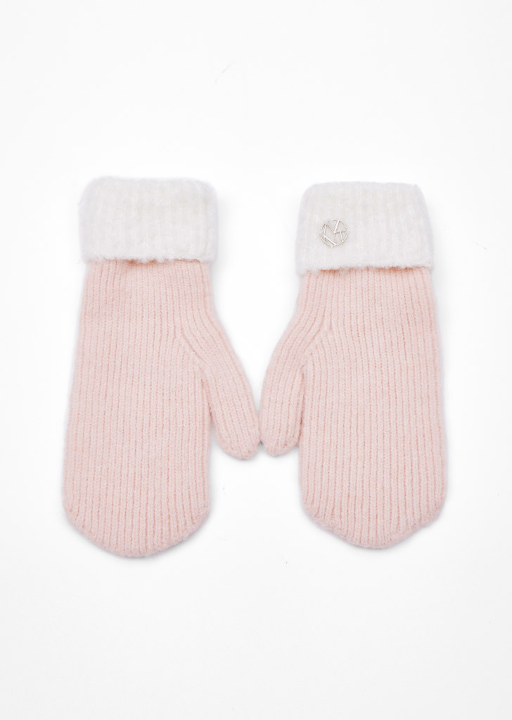 BEAR COLORED KNIT GLOVES_4COLORS_PINK