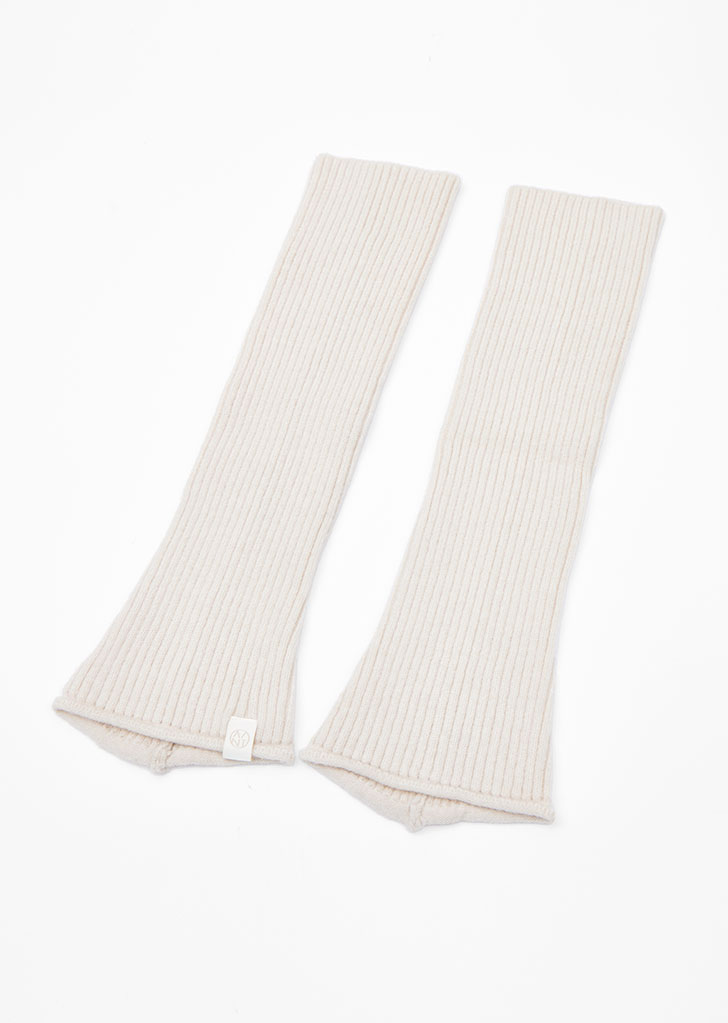 LOOSE RIBBED LEG WARMERS_2COLORS_IVORY